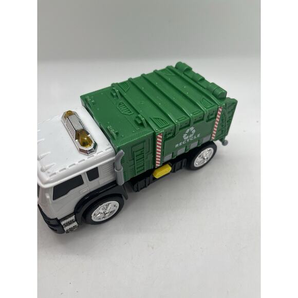 Adventure Force Green Recycle Garbage Trash Truck (6" Long) - Picture 4 of 8